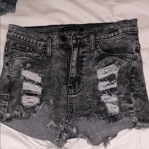 Flying Monkey high waisted jean shorts